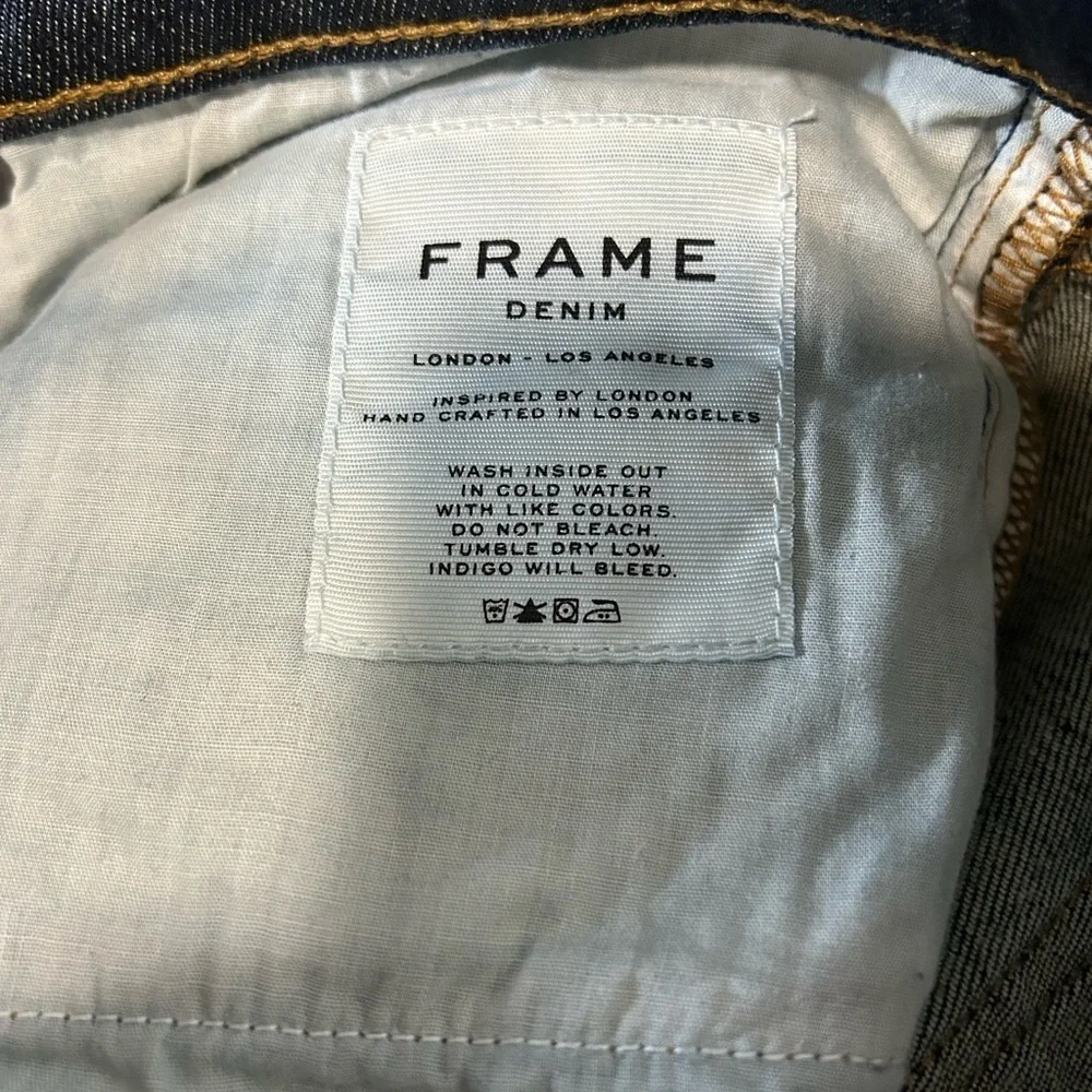 FRAME Men’s Denim L’Homme Straight Leg Blue Jeans 34x33 - Picture 6 of 7